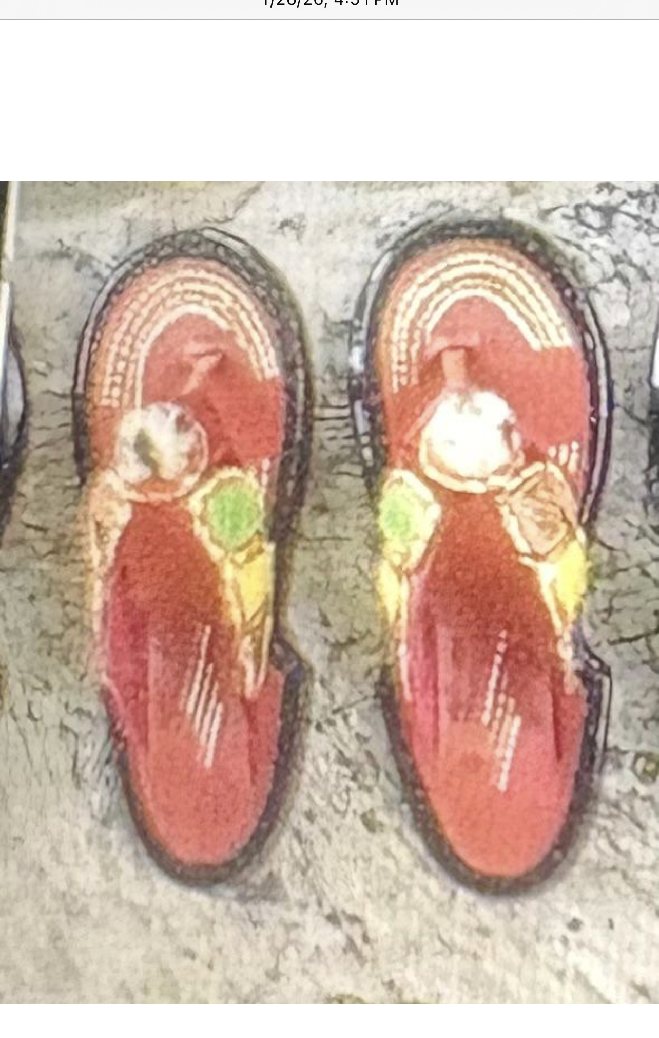 Traditional Red Handmade Sandals