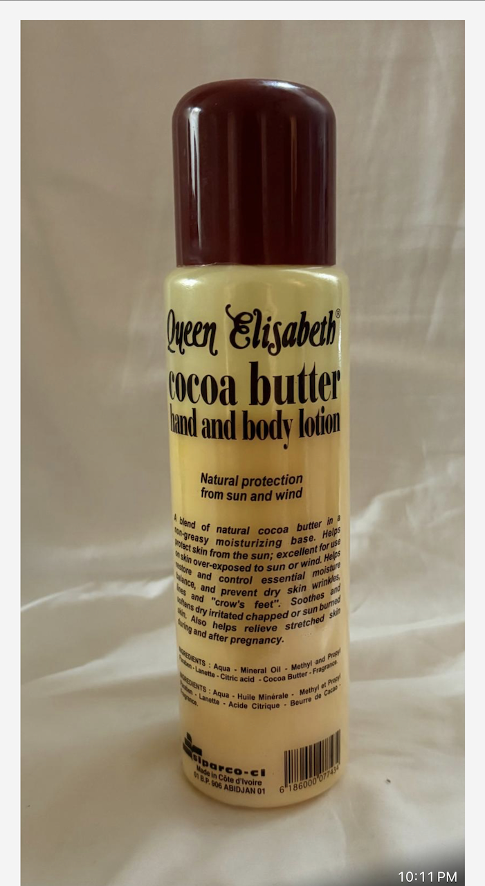 Queen Elisabeth Cocoa Butter Hand and Body Lotion