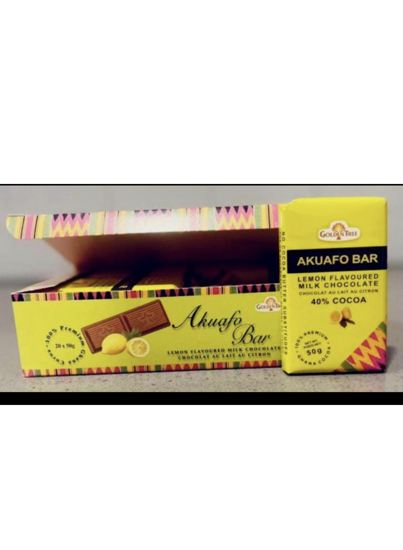 Akufo Bar Lemon Milk Chocolate