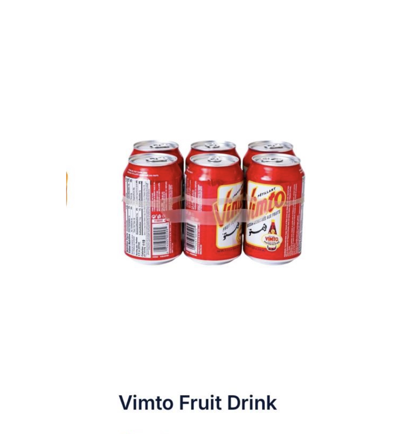 Vimto Fruit Drink Cans