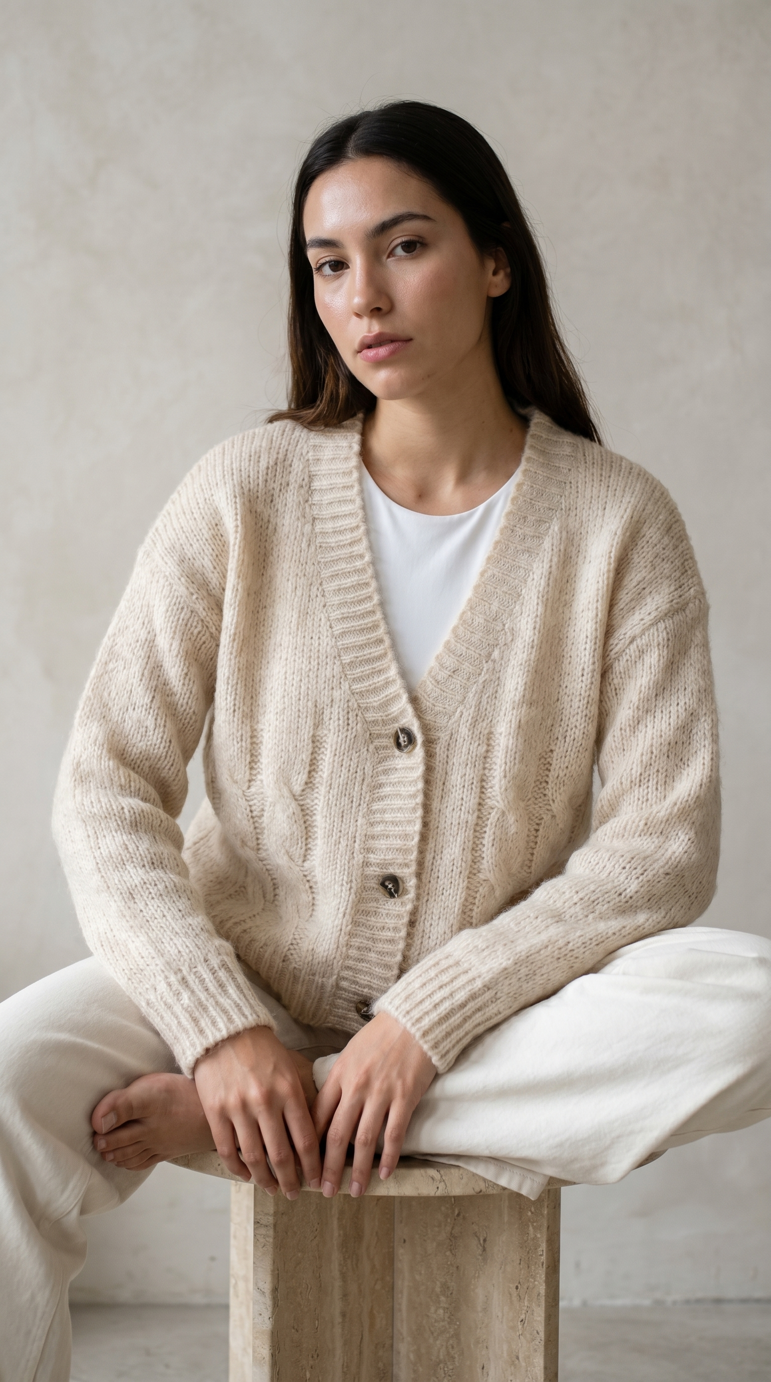 Cardigan hilado con boton T.U