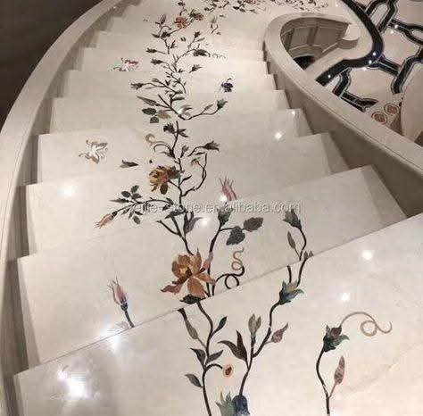 Marble Floral Staircase