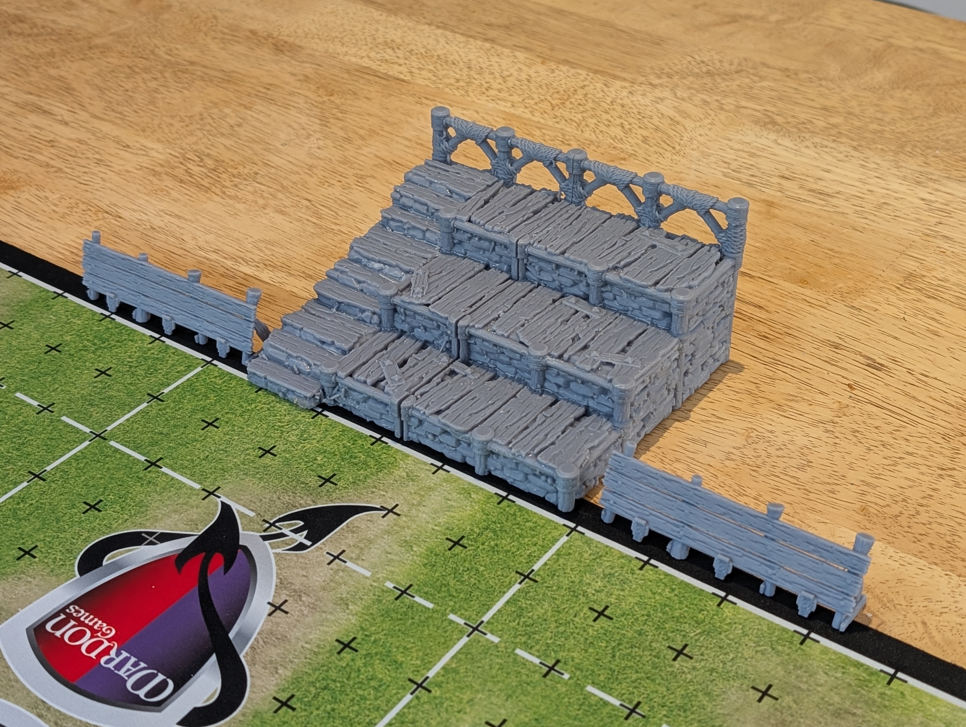 7's Football 3d Resin Printed Stoneand Timber Look Grandstand