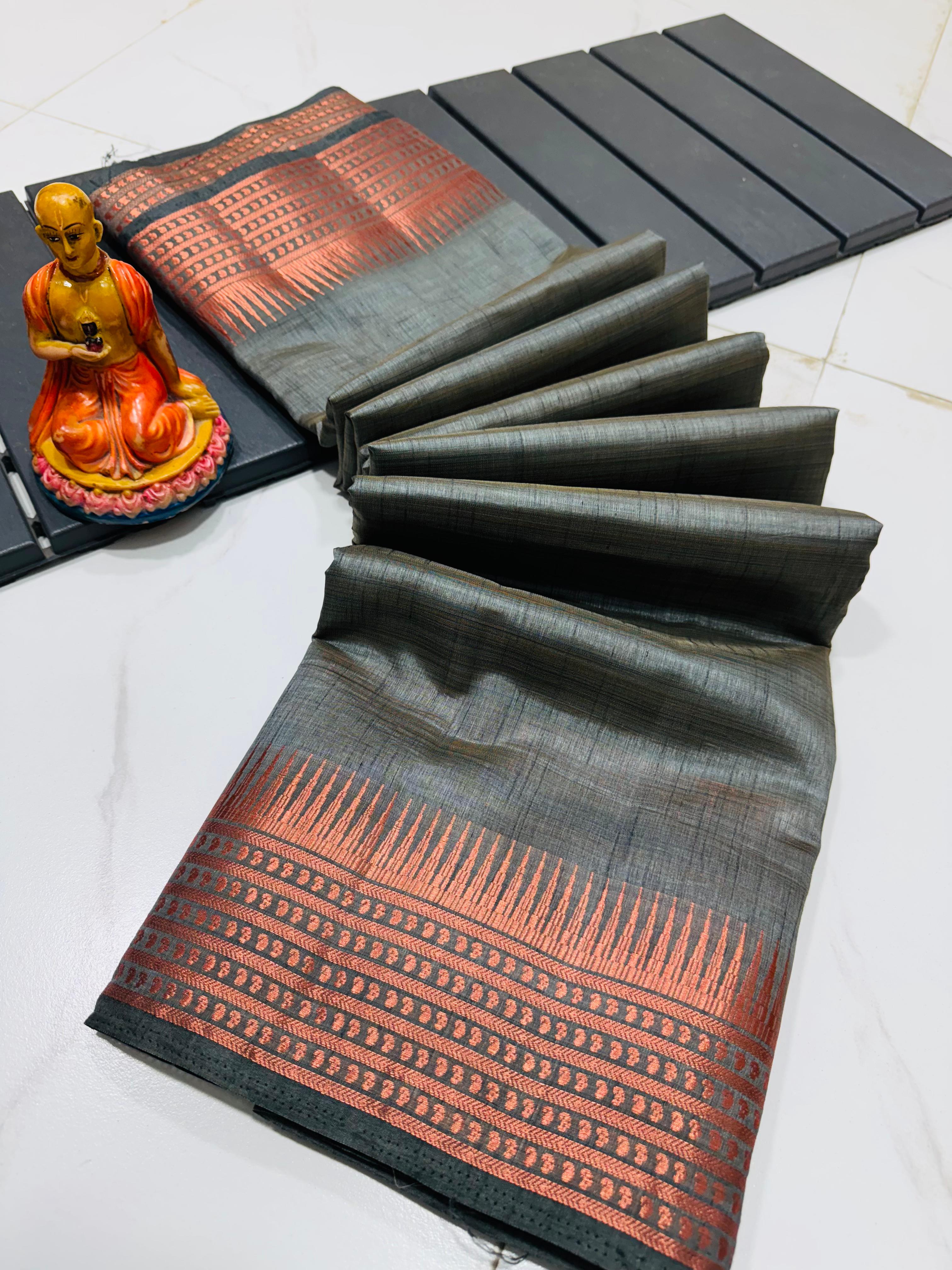 TASSAR SILK MANGALGIRI  SAREE