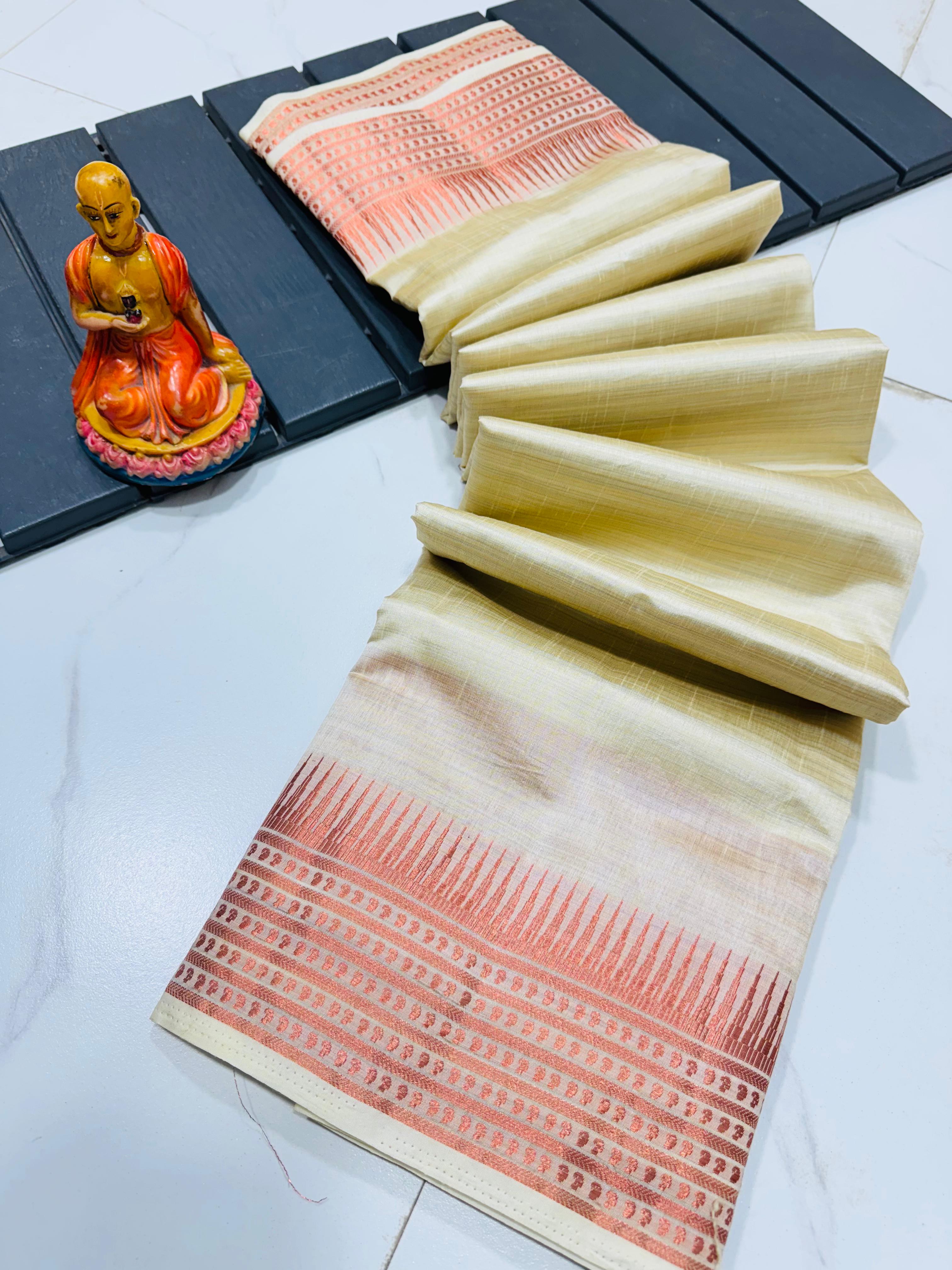TASSAR SILK MANGALGIRI  SAREE