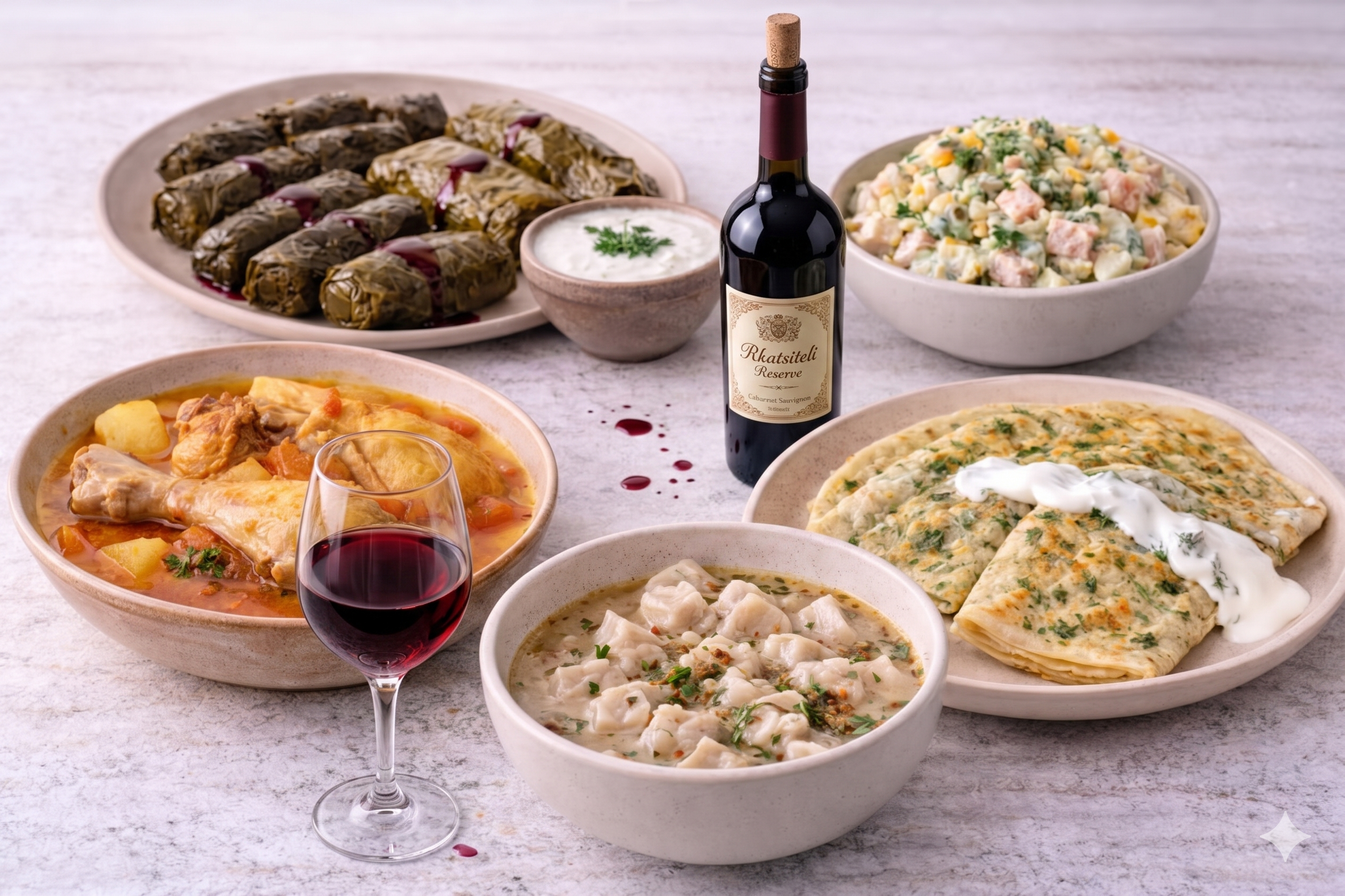Comfort Food Selection with Wine