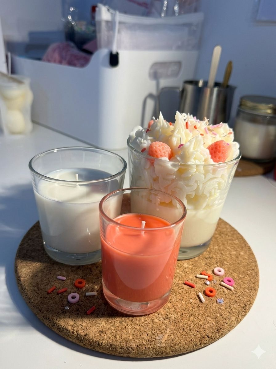 Vela dulce en vaso