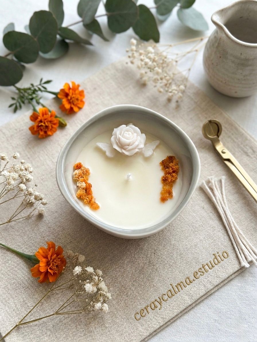 Vela aromática floral