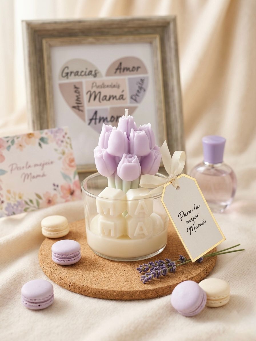 Vela Aromática Tulipanes Lila