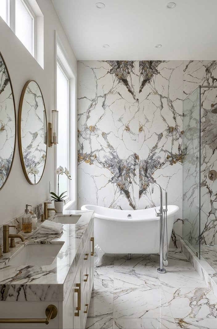 Płyta PVC - Złoty Marmur