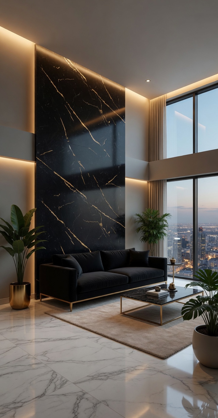 Płyta PVC - Czarny ze złotem