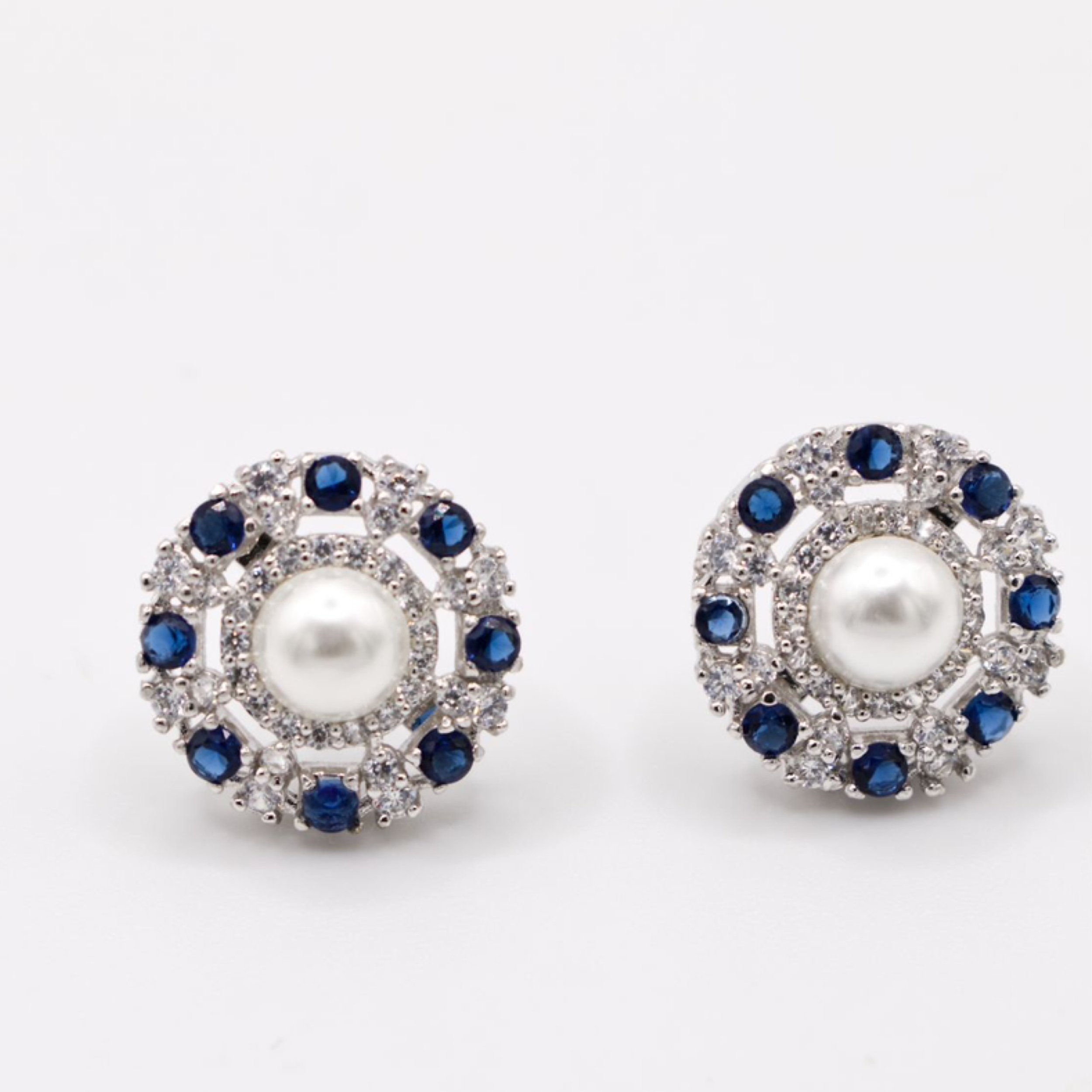Celestial Pearl & Azure Studs