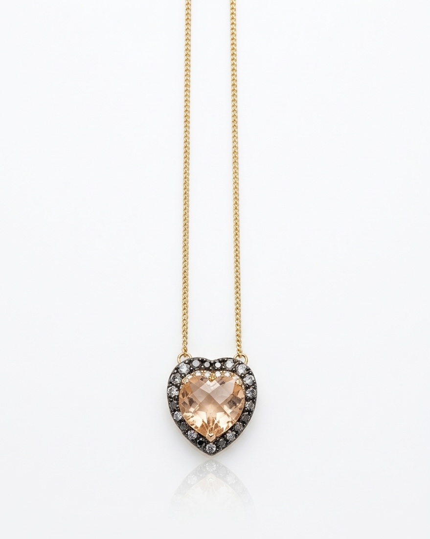 The Golden Ember Heart Necklace