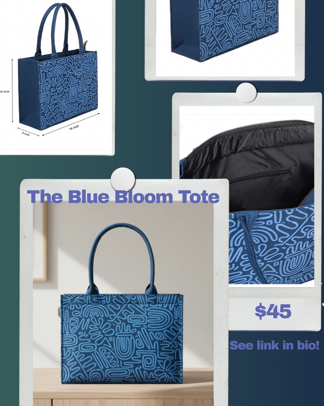 The Blue Bloom Tote