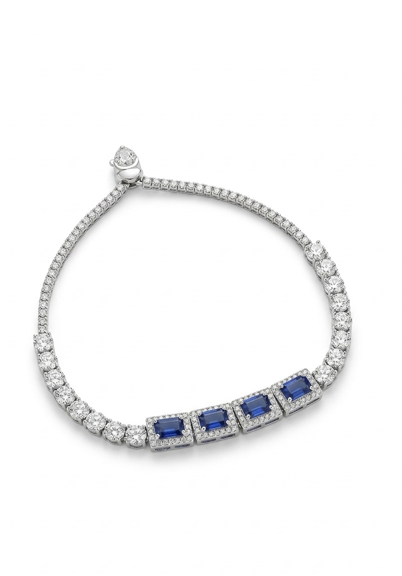 The Azure Solitaire Bracelet