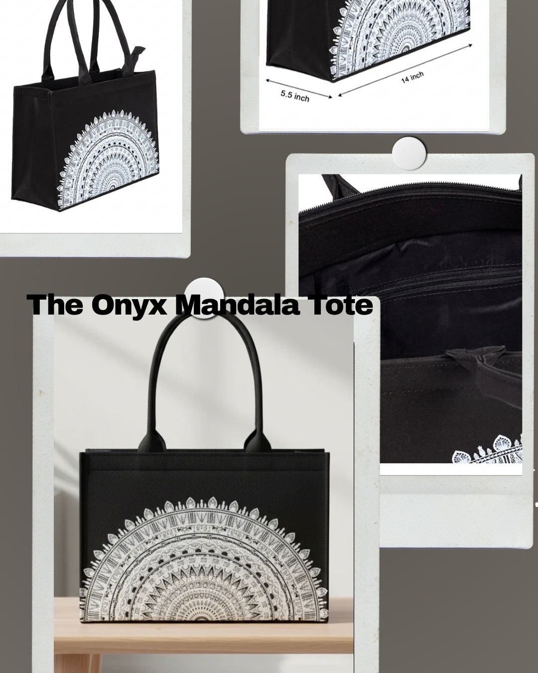 The Onyx Mandala Tote
