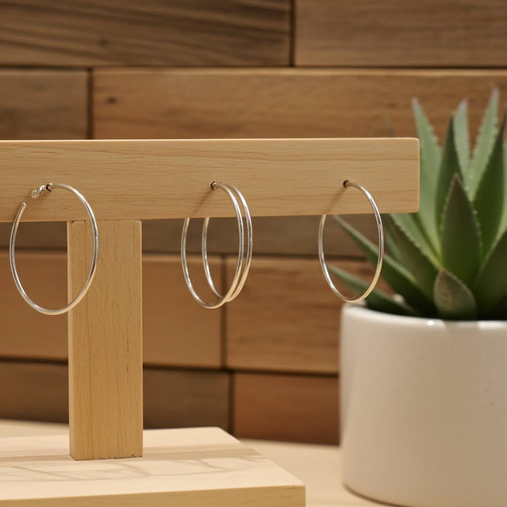 Brincos de Argola Prateados