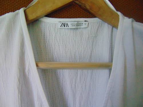 Blusa de Algodão ZARA Branca