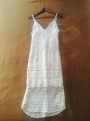 Vestido de Crochê Branco