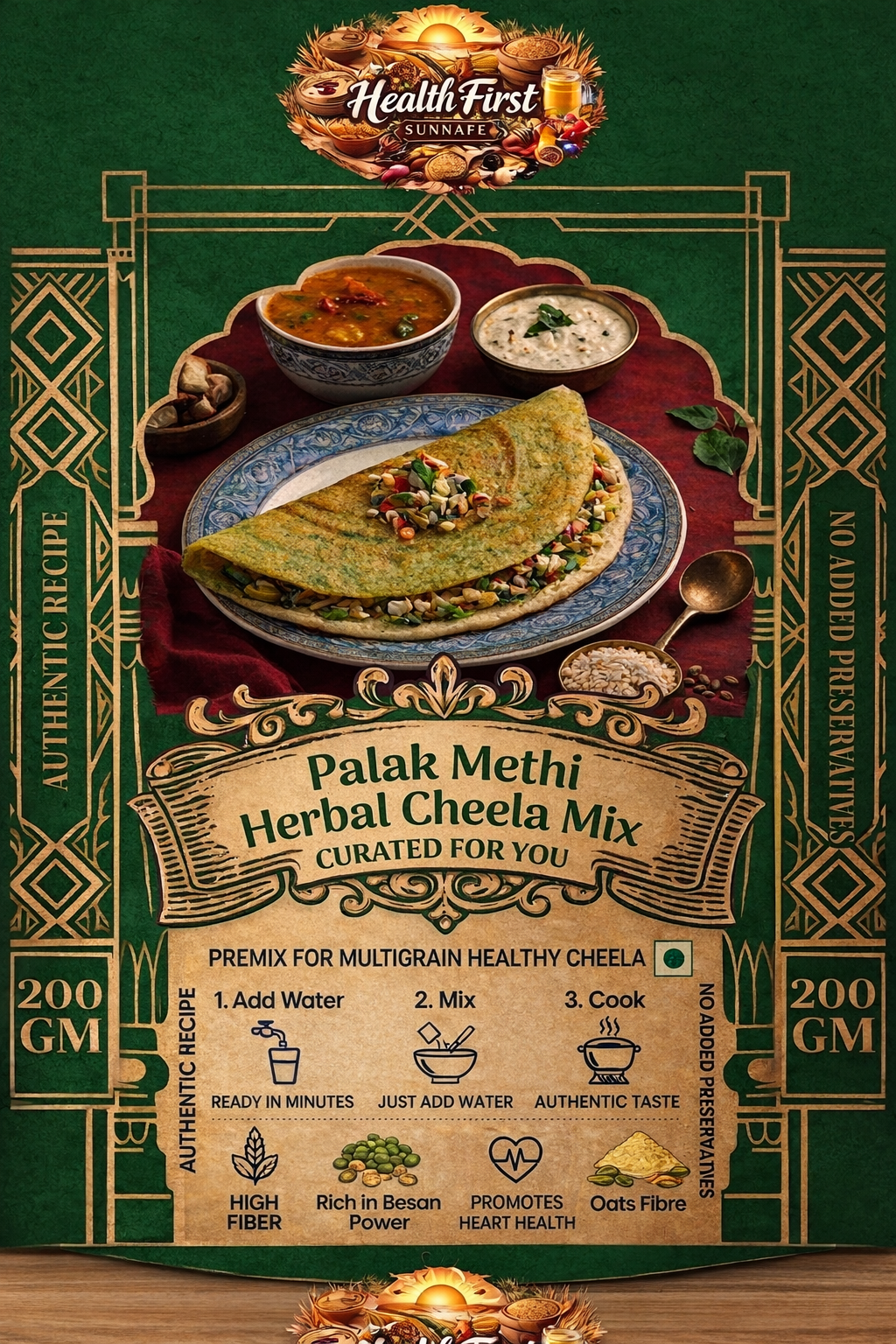 Palak Moringa Cheela