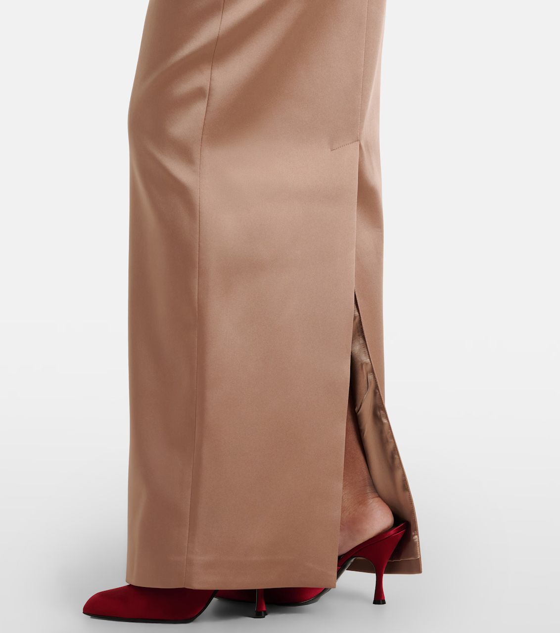 Satin Strapless Evening Gown