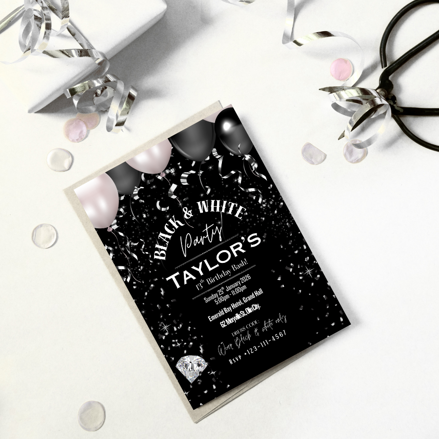 Stylish Black & White Theme