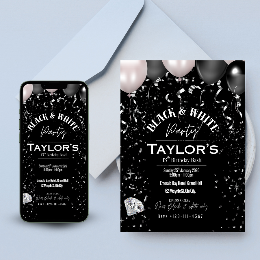 Stylish Black & White Theme