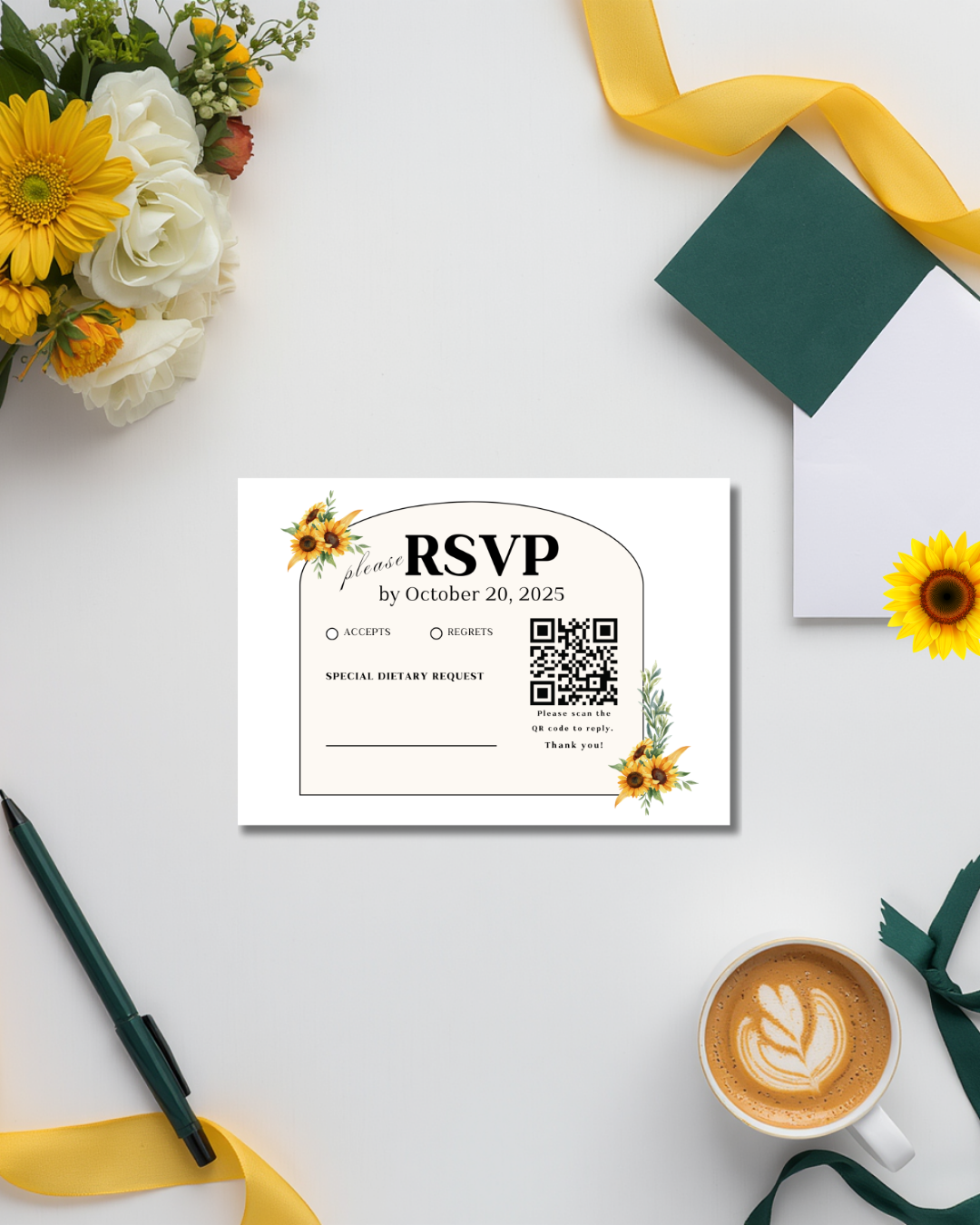 Spring Theme Wedding Invitation Suite 