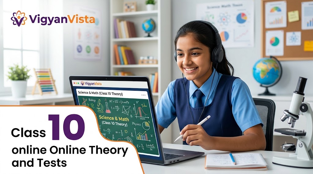 1 Year Online Theory + Tests class 10 science subjects