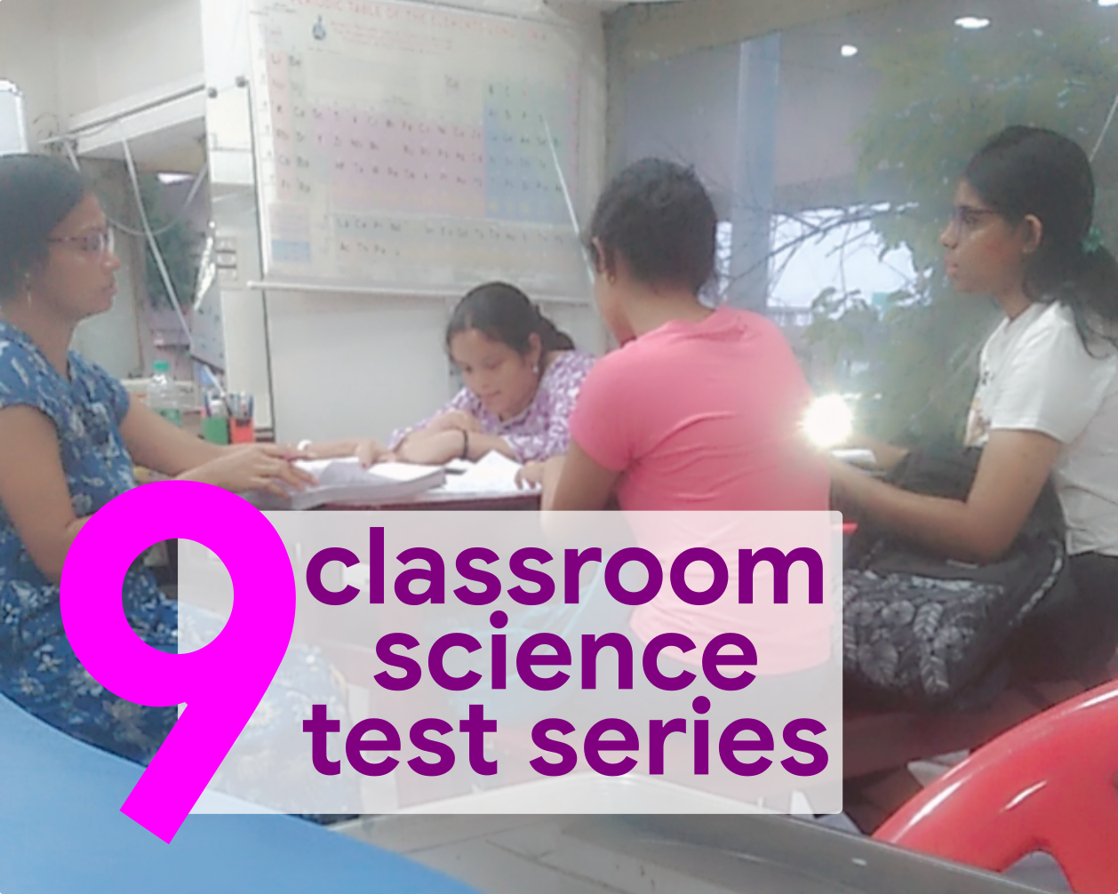 1 Year Offline Classroom Tests series class 9 science subjects