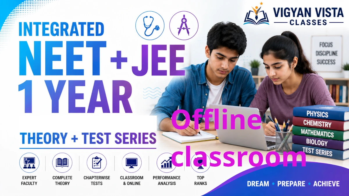 1 Year Integrated NEET+JEE, 11+12 combined admission- Online / Offline Classroom + Board Support Theory