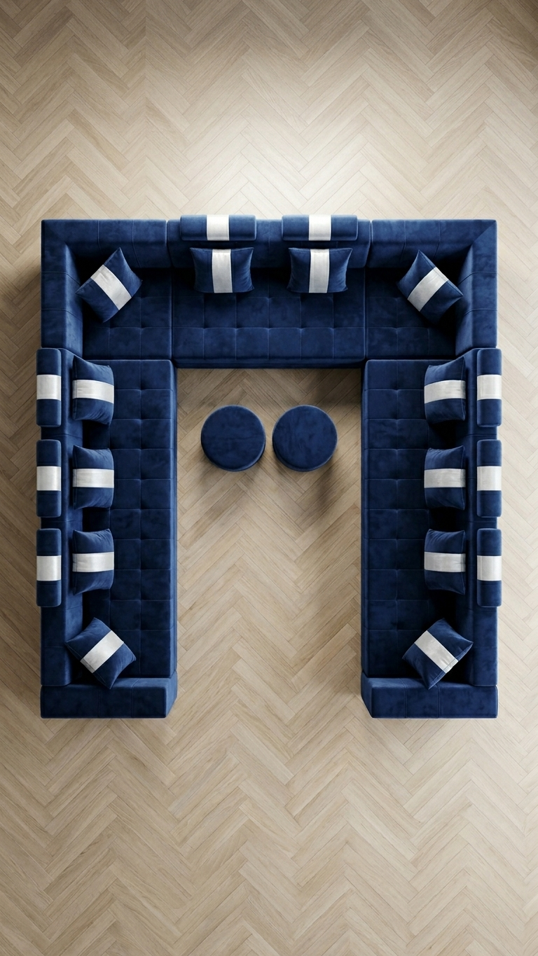 U shape sofa