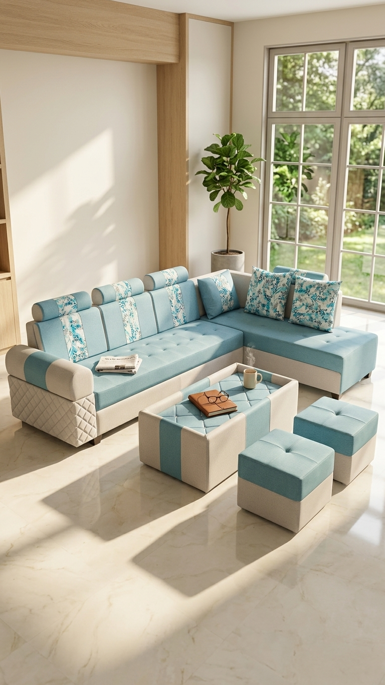 L shap sofa