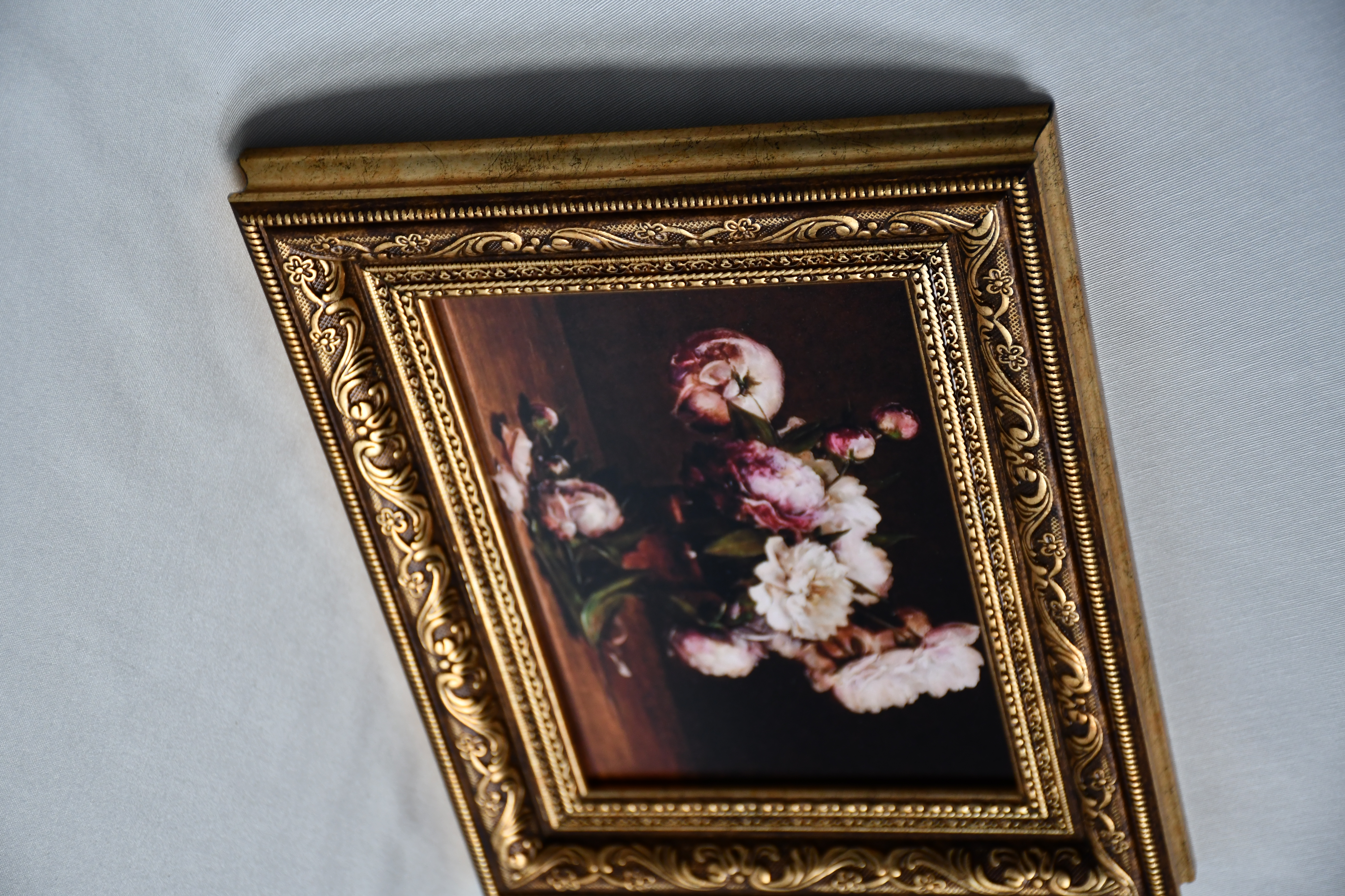 Peony Elegance Vintage Çerçeveli Tablo