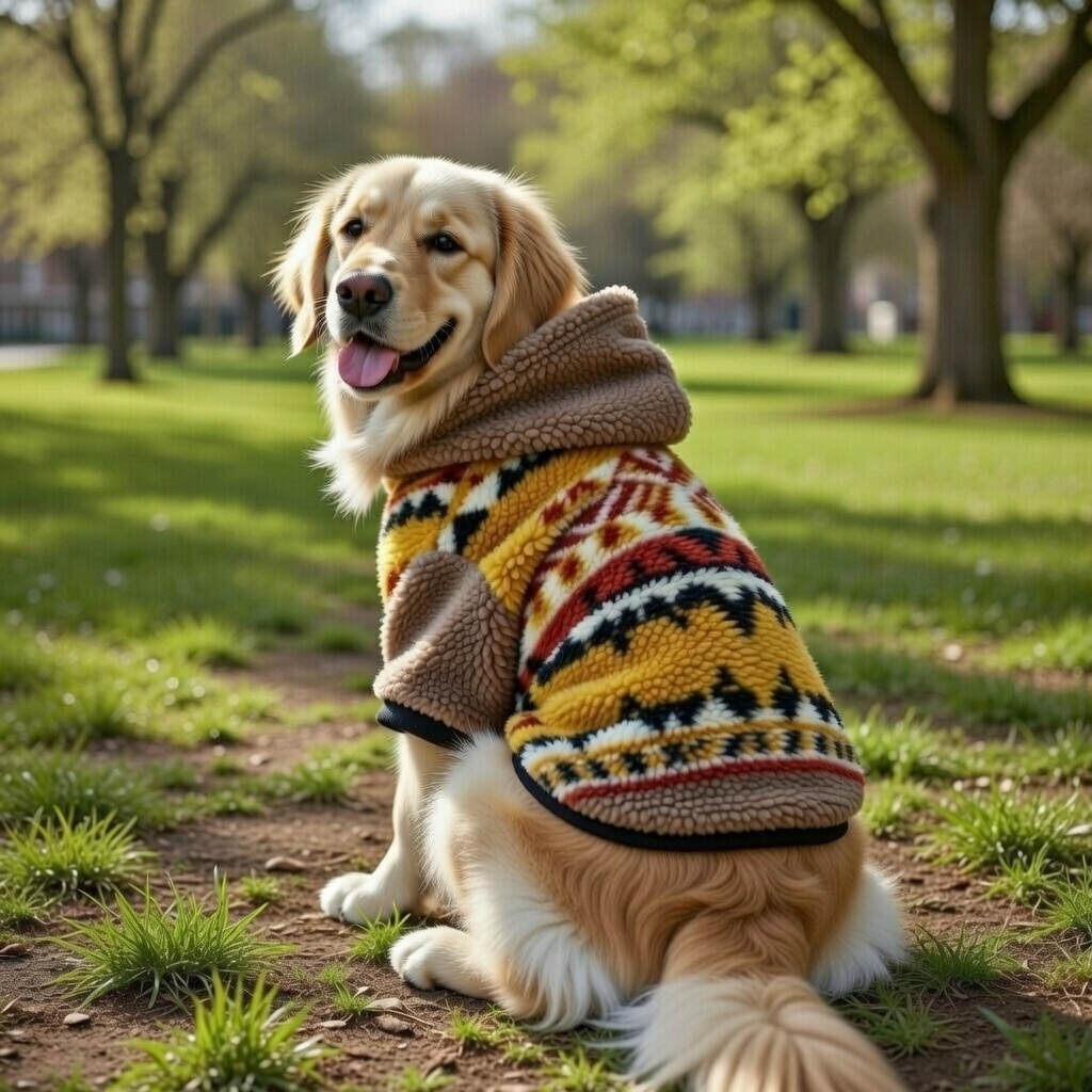 Colorful Knitted Dog Sweater