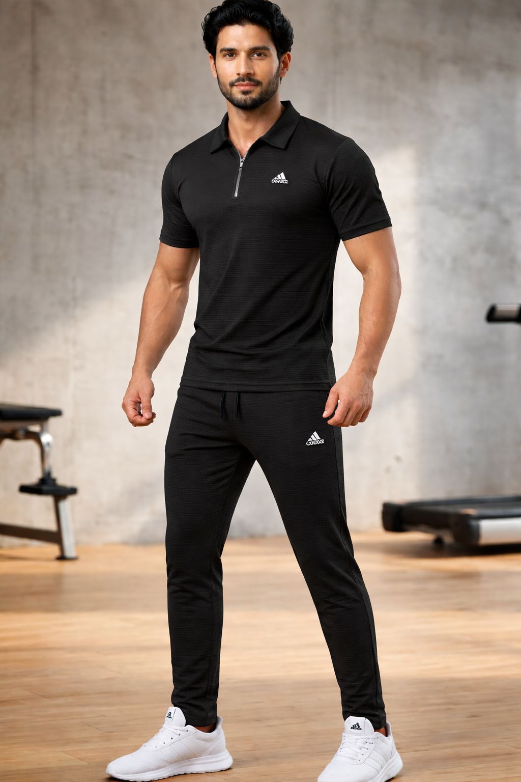 Men’s Elite Activewear Set – Slim Fit Sports T-Shirt & Track Pants