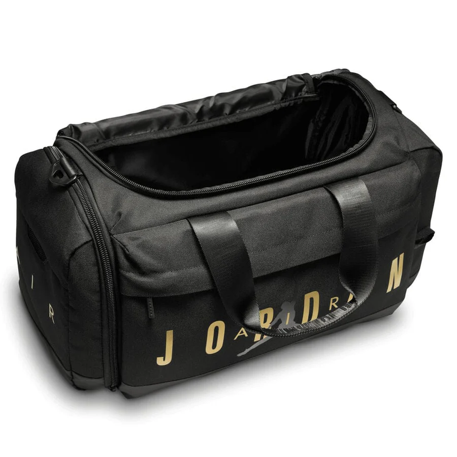 Nk Air Jordan Velocity Duffle Bag - Black & Golden 22 Inches