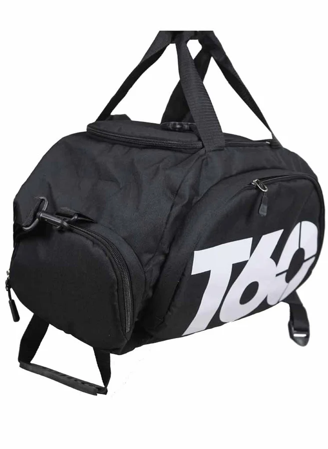 T60 Backpack 2 in 1 Bag with Shoe Compartment - Black