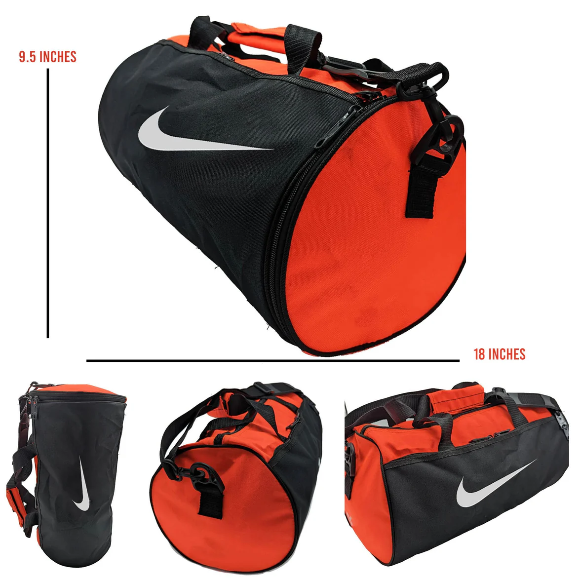 NK Duffle Stripes With Shoe Compartment org - 18 Inches