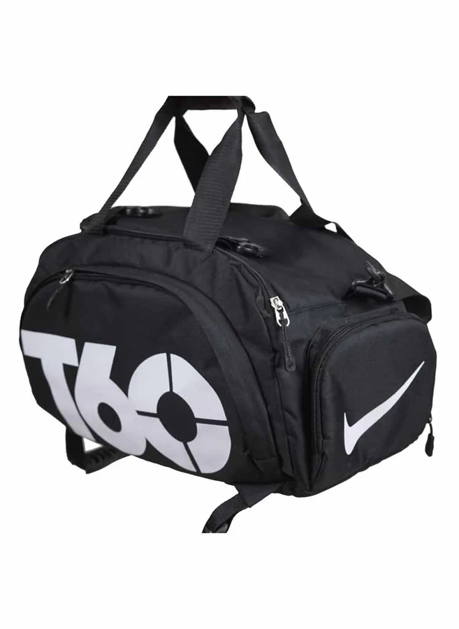 T60 Backpack 2 in 1 Bag with Shoe Compartment - Black