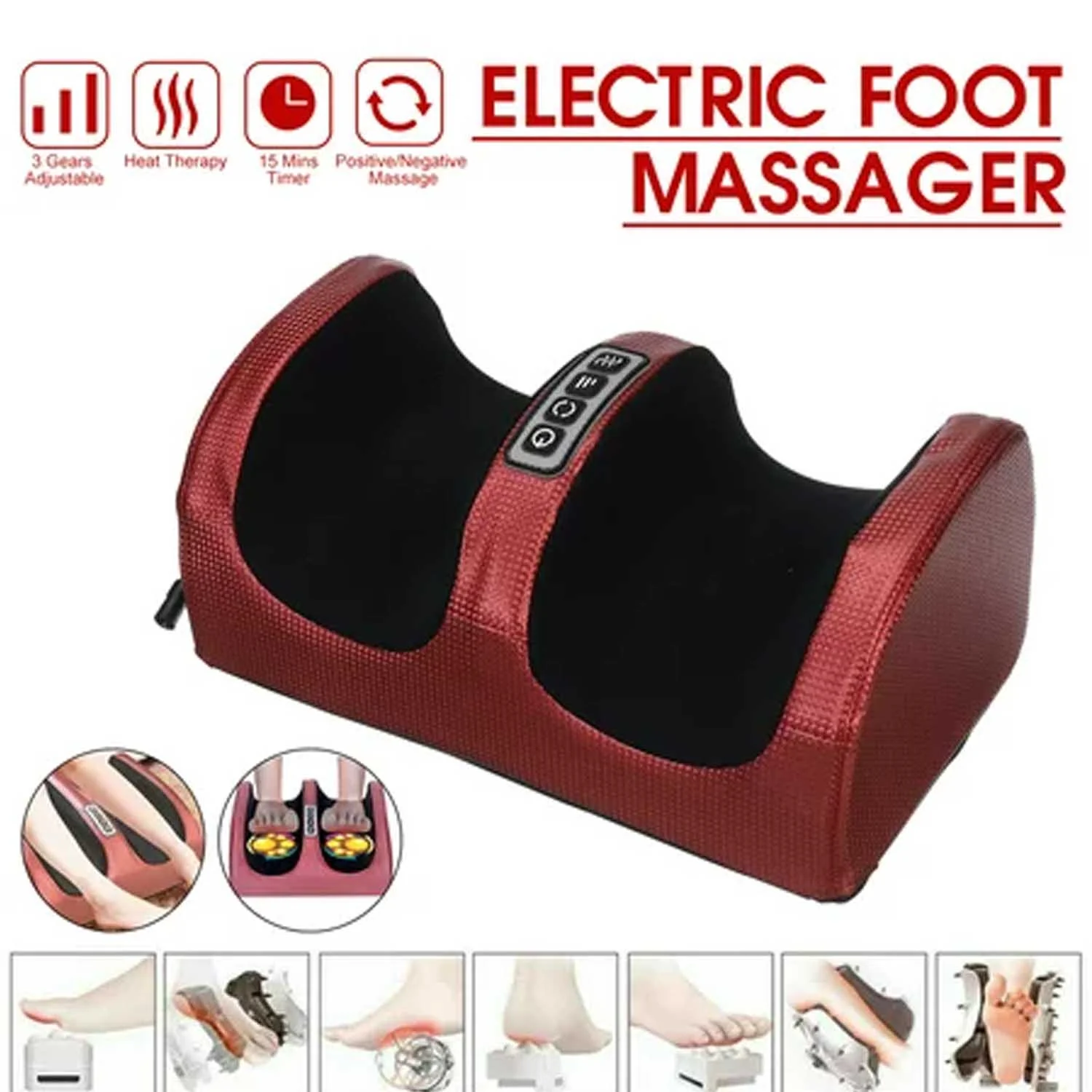 Renkai Heat Foot Massager - Black