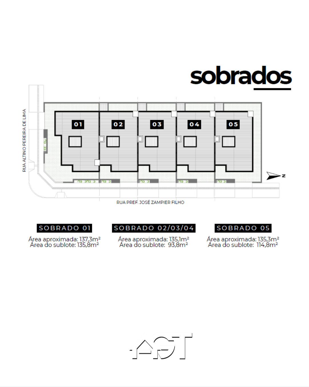 Sobrados em construção