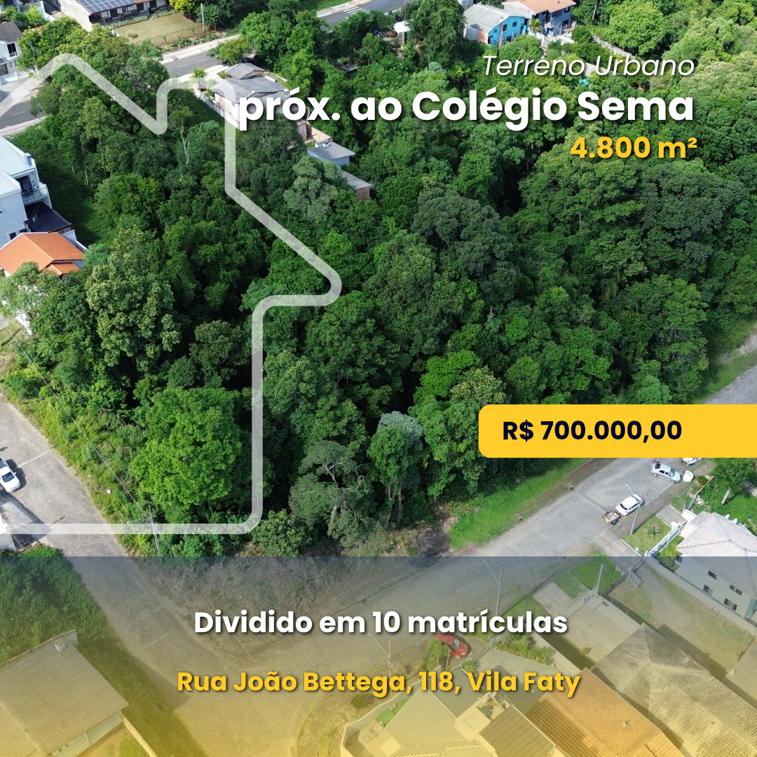 Terreno de 4.800 m² em Área Urbana