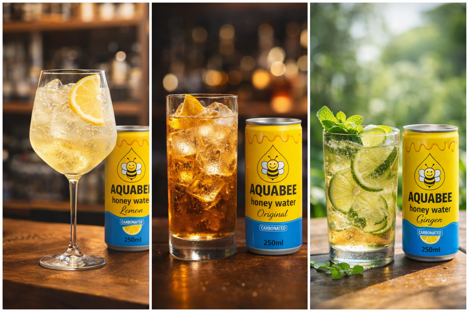 AquaBee Original Honey Water – 24 x 250 ml (Price includes Dutch can deposit: 24 × €0.15 = €3.60.)