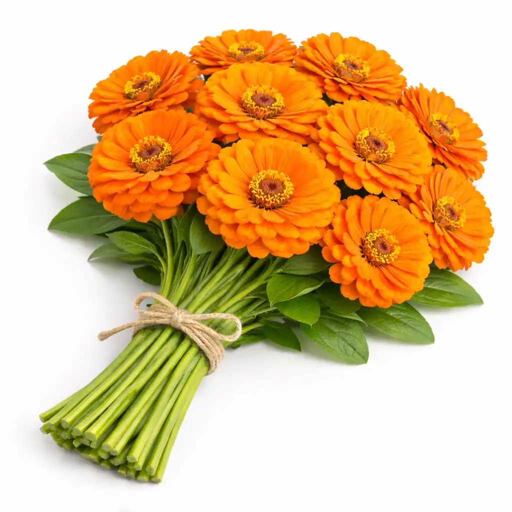 Orange Zinnia - செம்மஞ்சள் சீனியா