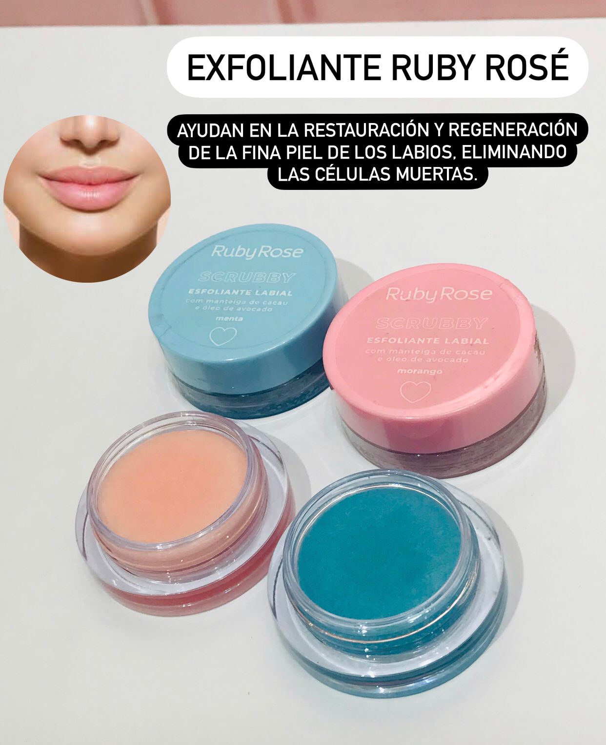 Exfoliante para labios de Ruby Rose 