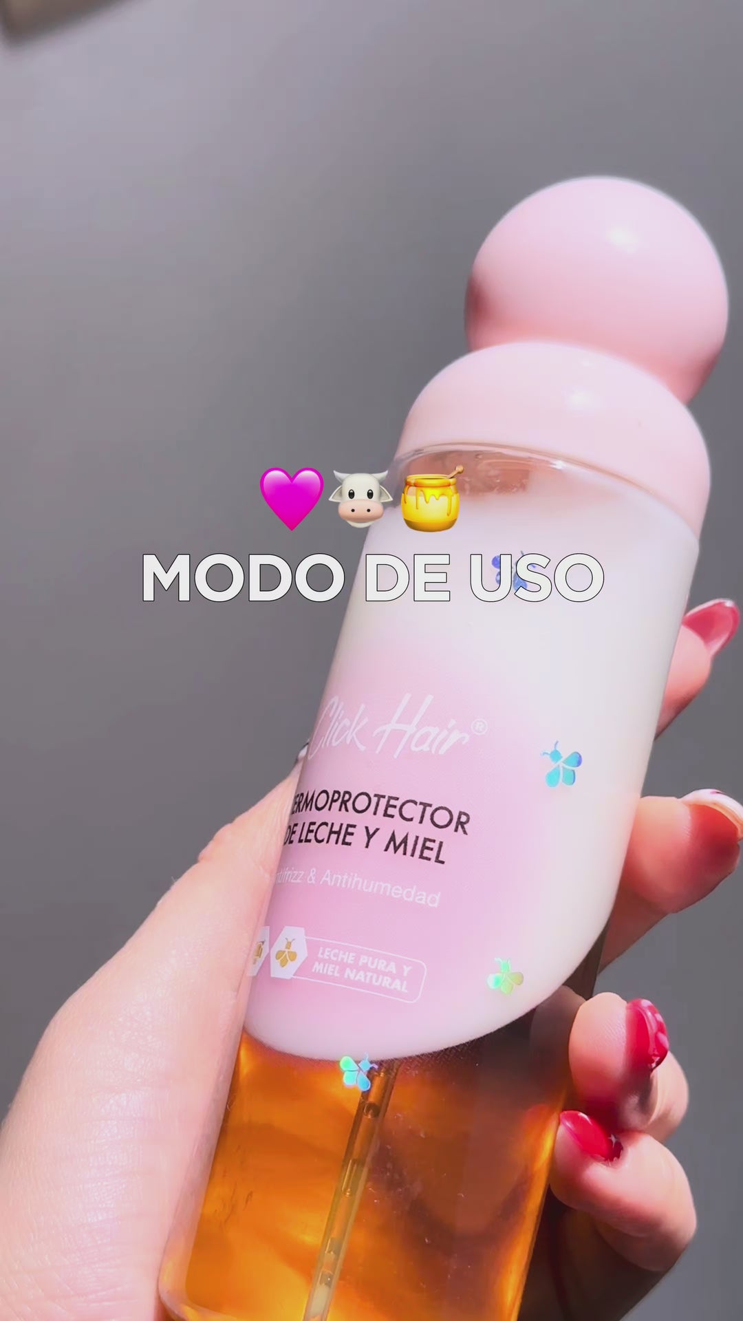 Termoprotector Bifásico Leche y Miel Click Hair