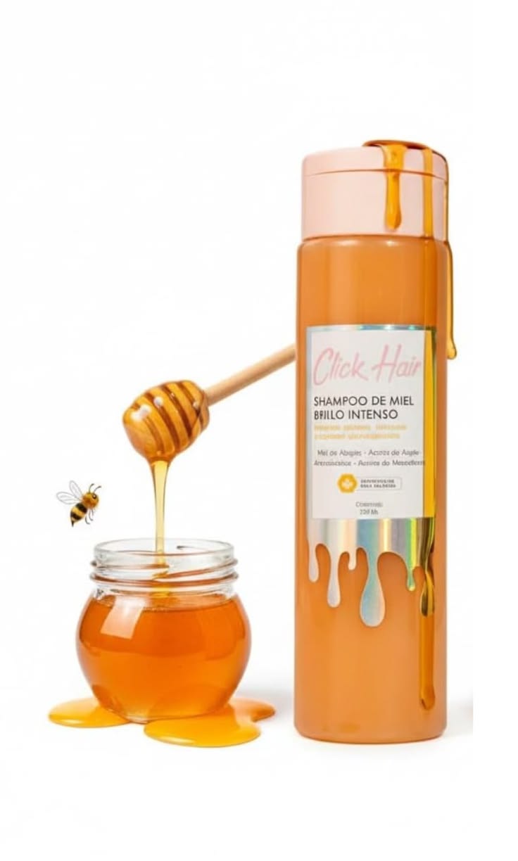 Shampoo de Miel Brillo Intenso Click Hair 
