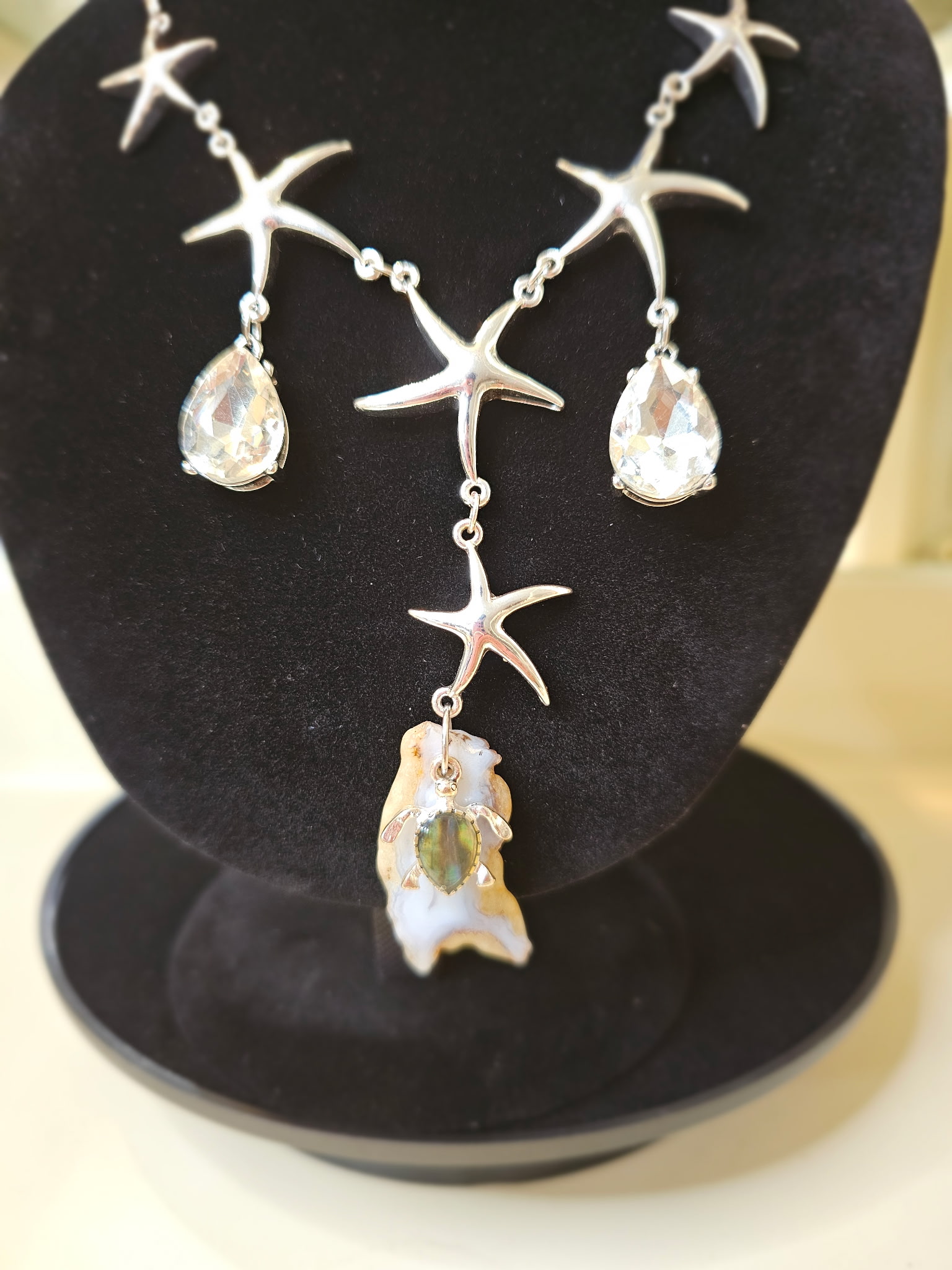 Starfish Crystal Pendant Necklace