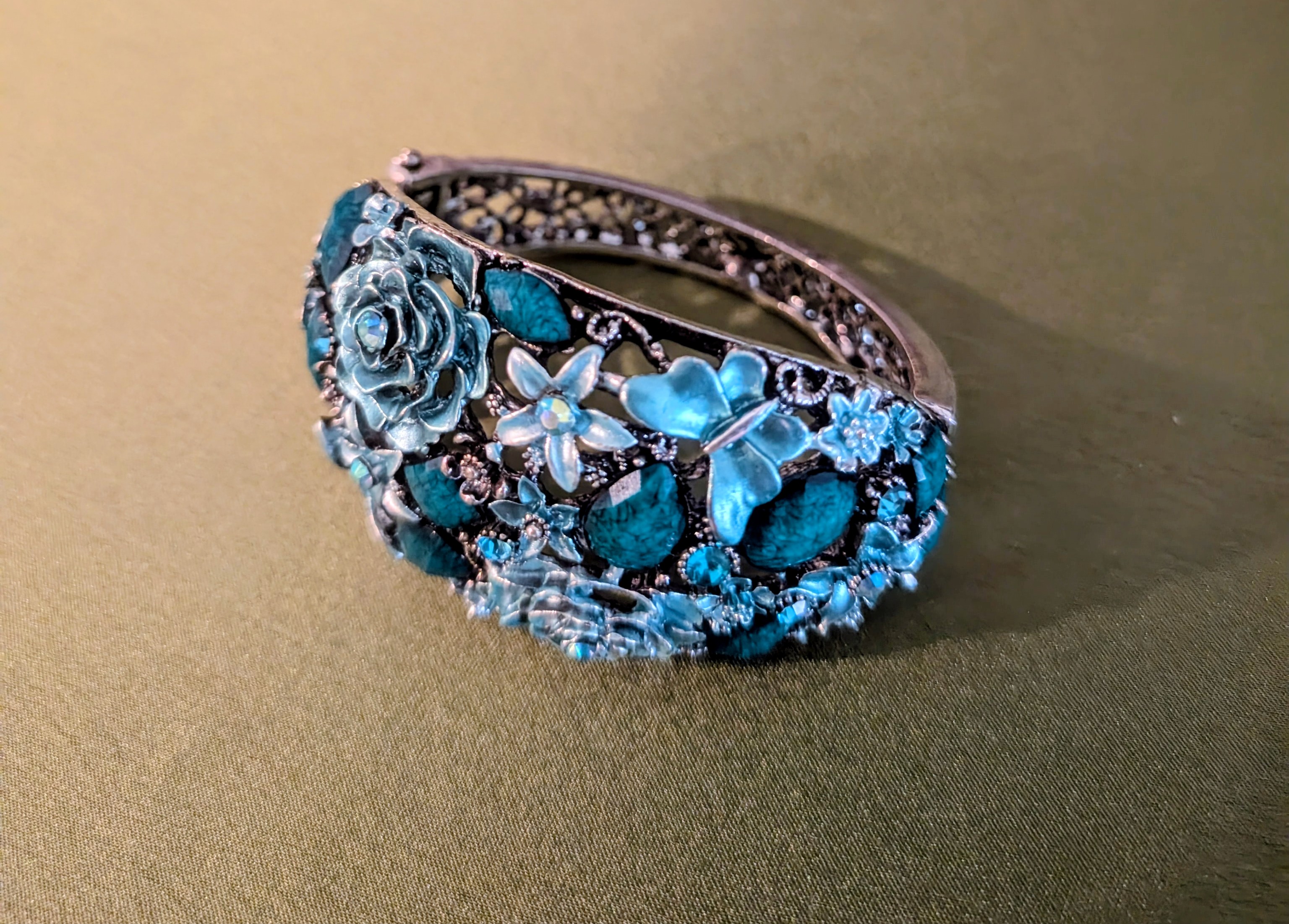 Turquoise Floral Bracelet-Mother's Day Bangles Collection
